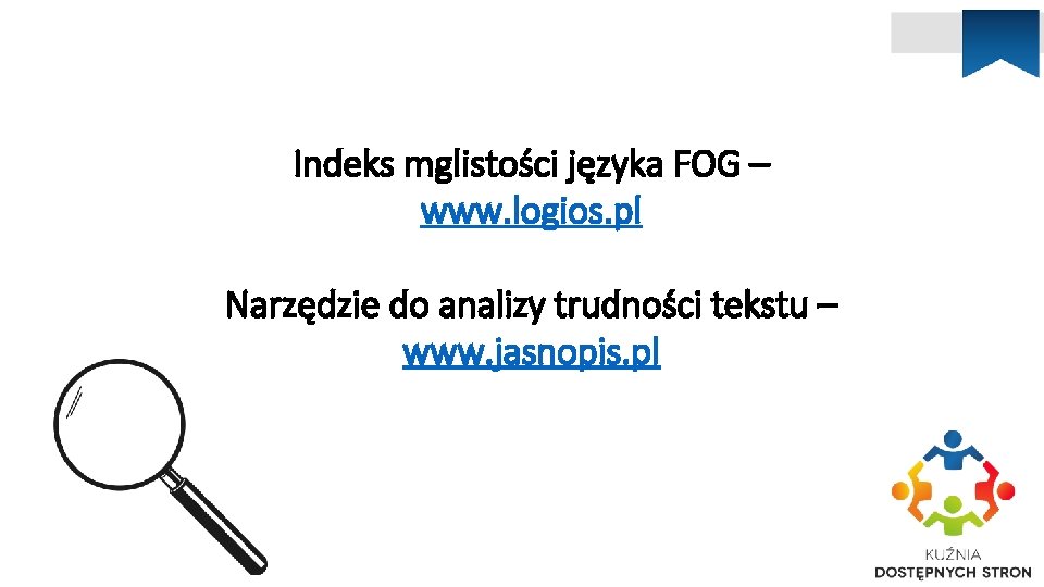 Indeks mglistości języka FOG – www. logios. pl Narzędzie do analizy trudności tekstu –