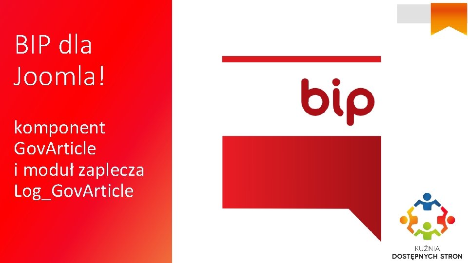 BIP dla Joomla! komponent Gov. Article i moduł zaplecza Log_Gov. Article 