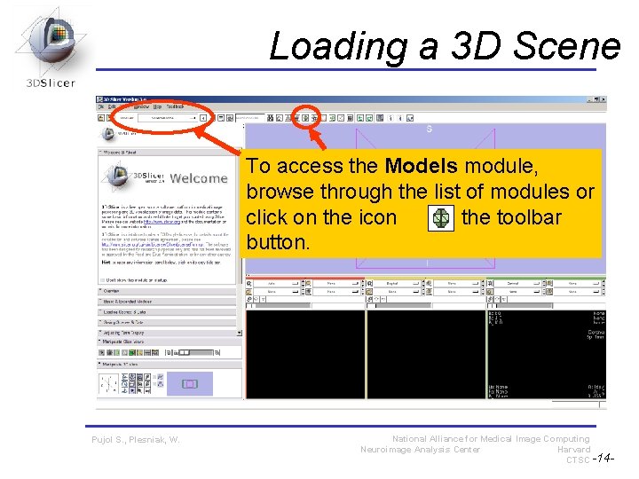 Loading a 3 D Scene To access the Models module, browse through the list Loading a 3 D Scene To access the Models module, browse through the list