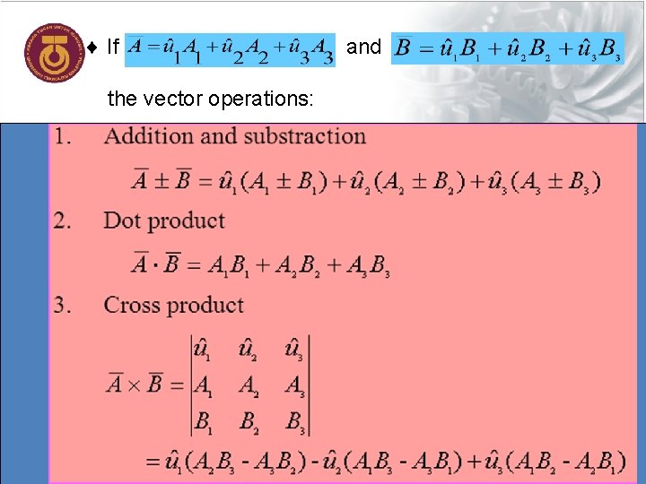 Electromagnetics Theory See 2523 Chapter 1 Vector Analysis