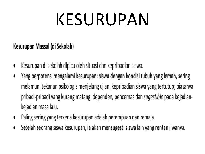 KESURUPAN KESURUPAN