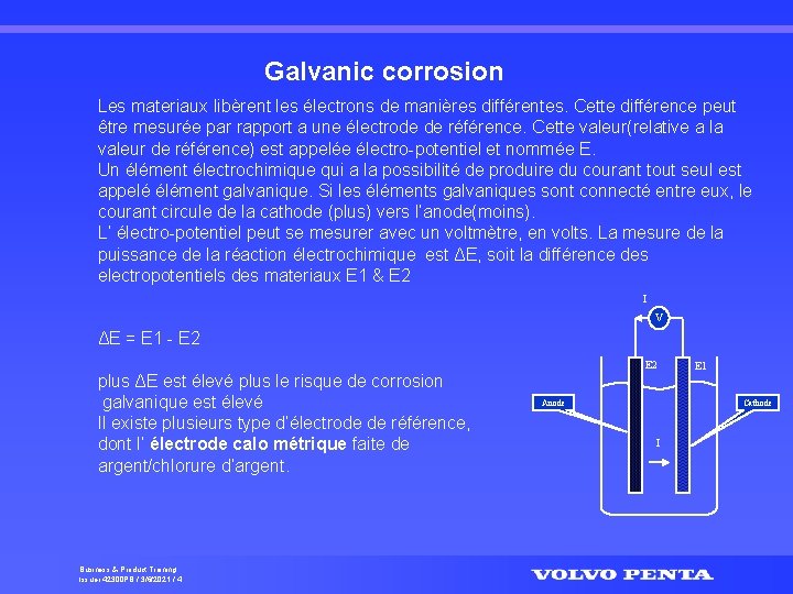 Galvanic corrosion Les materiaux libèrent les électrons de manières différentes. Cette différence peut être