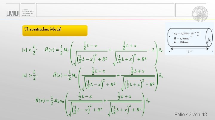 Theoretisches Model Folie 42 von 48 Theoretisches Model Folie 42 von 48
