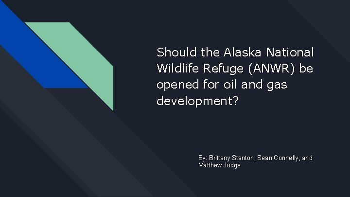 Should the Alaska National Wildlife Refuge (ANWR) be opened for oil and gas development?