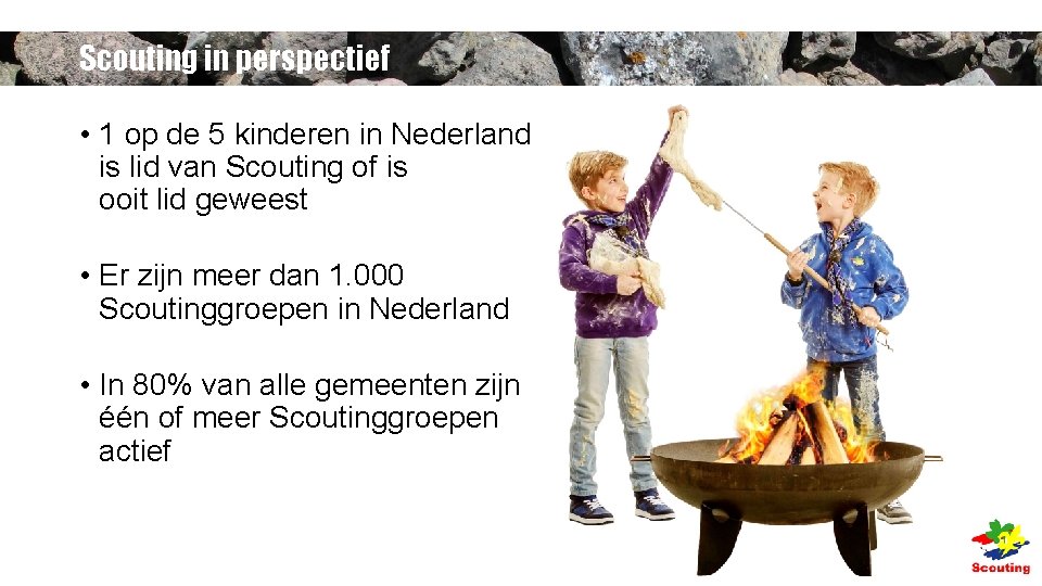 Scouting in perspectief • 1 op de 5 kinderen in Nederland is lid van