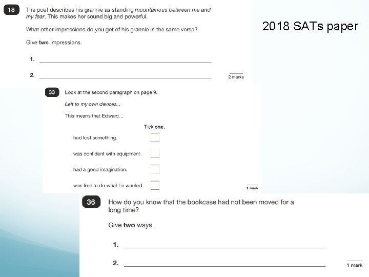 2018 SATs paper 