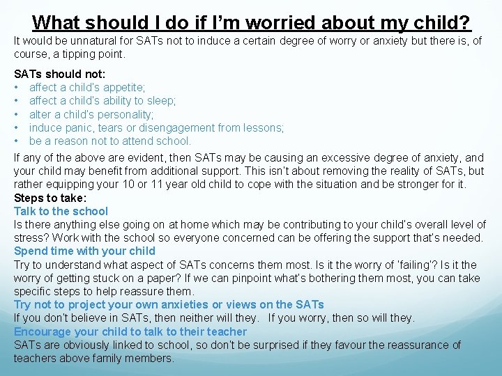 What should I do if I’m worried about my child? It would be unnatural