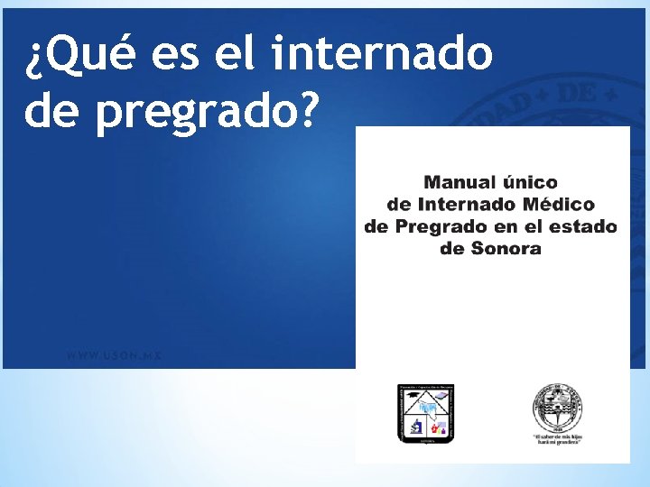 ¿Qué es el internado de pregrado? 