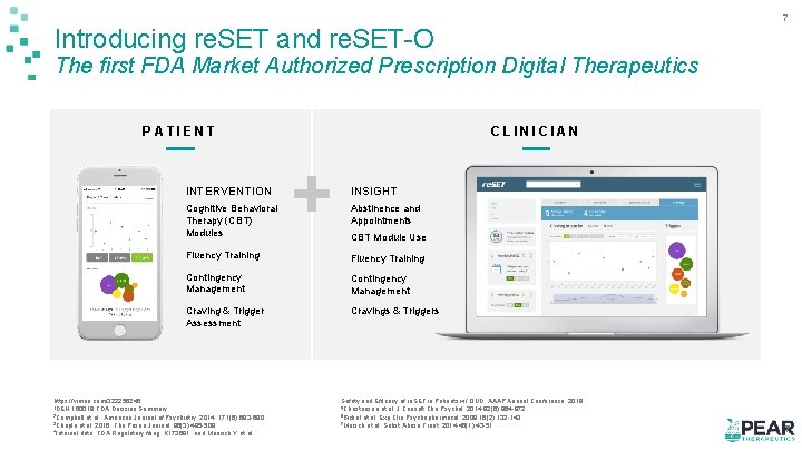 7 Introducing re. SET and re. SET-O The first FDA Market Authorized Prescription Digital