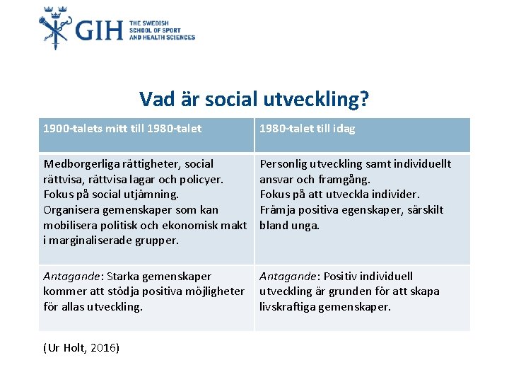 Vad är social utveckling? 1900 -talets mitt till 1980 -talet till idag Medborgerliga rättigheter,