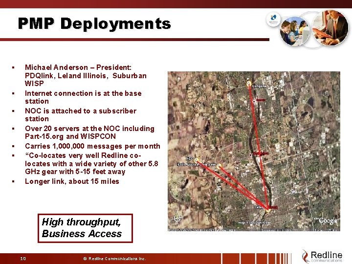 PMP Deployments § § § § Michael Anderson – President: PDQlink, Leland Illinois, Suburban