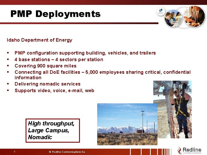 PMP Deployments Idaho Department of Energy § § § PMP configuration supporting building, vehicles,