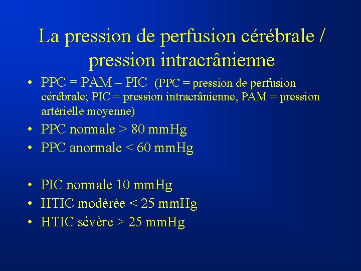 Ppc Normal Les traumatismes craniens Les diffrents types de lsions