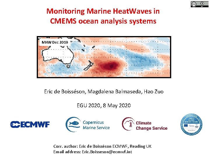 Monitoring Marine Heat Waves In Cmems Ocean Analysis