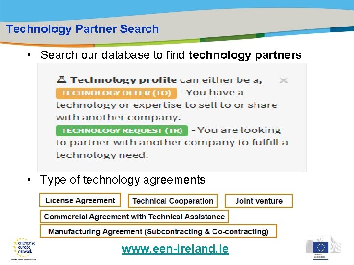 Technology Partner Search Title of the presentation | Date |0 • Search our database