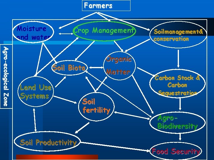 Farmers Moisture and water Crop Management Agro-ecological Zone Soil Biota Land Use Systems Soil