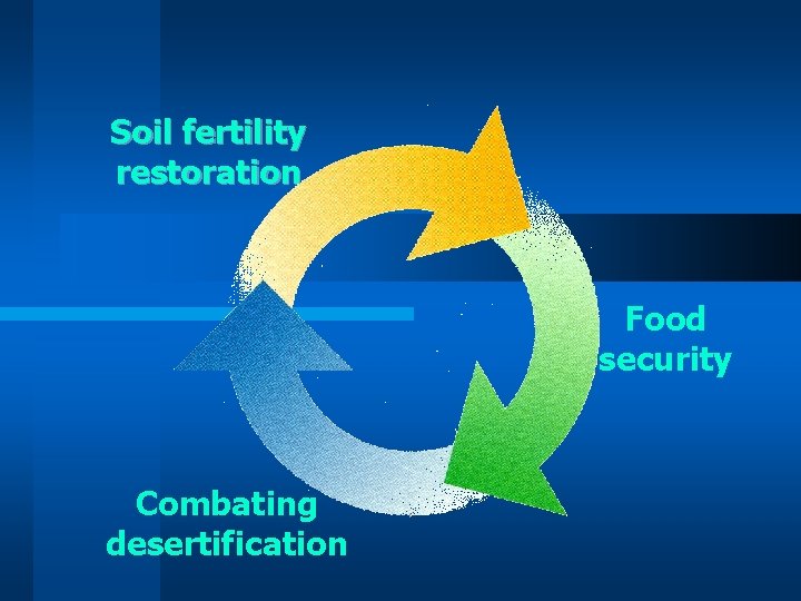 Soil fertility restoration Food security Combating desertification 