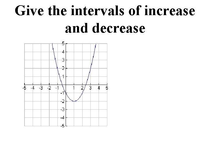Give the intervals of increase and decrease 