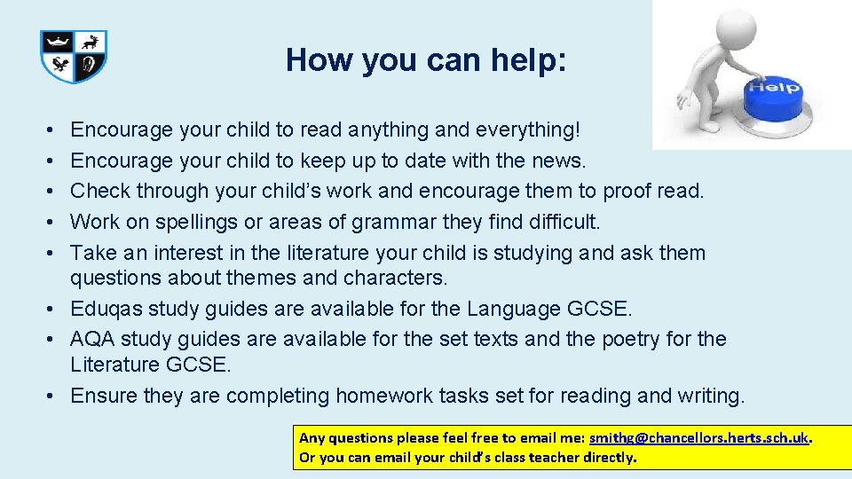 How you can help: • • • Encourage your child to read anything and How you can help: • • • Encourage your child to read anything and