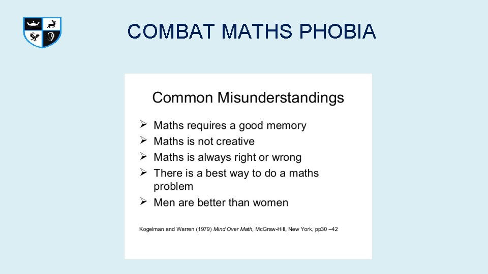 COMBAT MATHS PHOBIA COMBAT MATHS PHOBIA