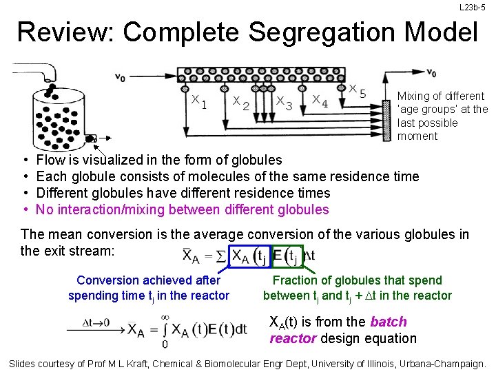 L 23 b-5 Review: Complete Segregation Model Mixing of different ‘age groups’ at the