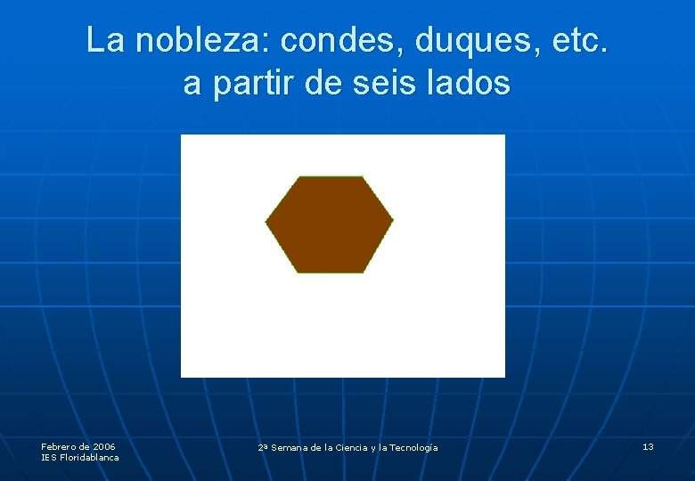 La nobleza: condes, duques, etc. a partir de seis lados Febrero de 2006 IES