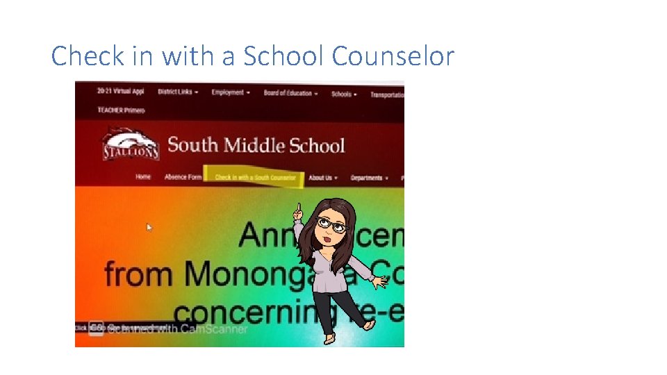 Check in with a School Counselor 