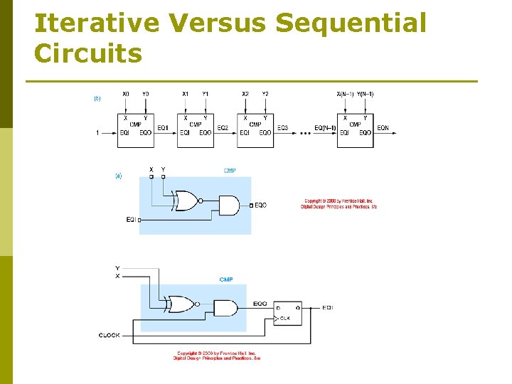 Iterative Versus Sequential Circuits 