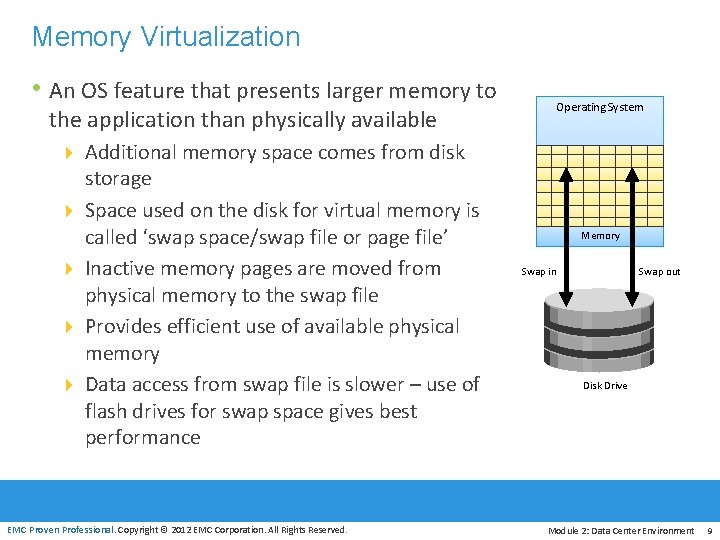 Memory Virtualization • An OS feature that presents larger memory to Operating System the