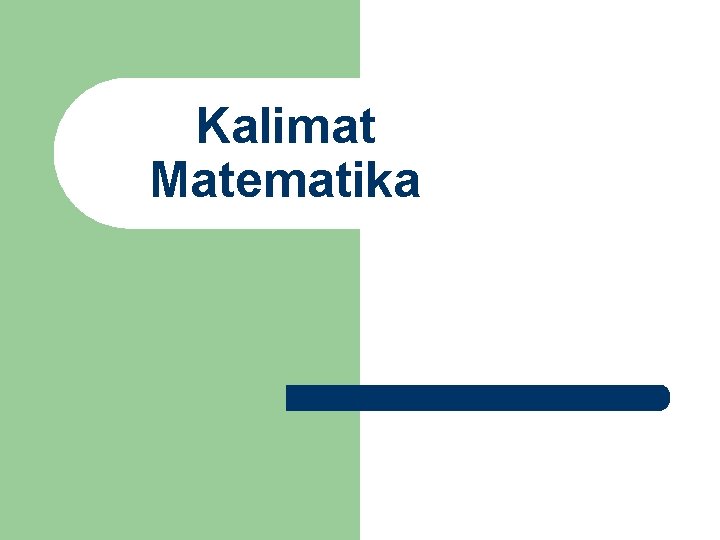 Kalimat Matematika 