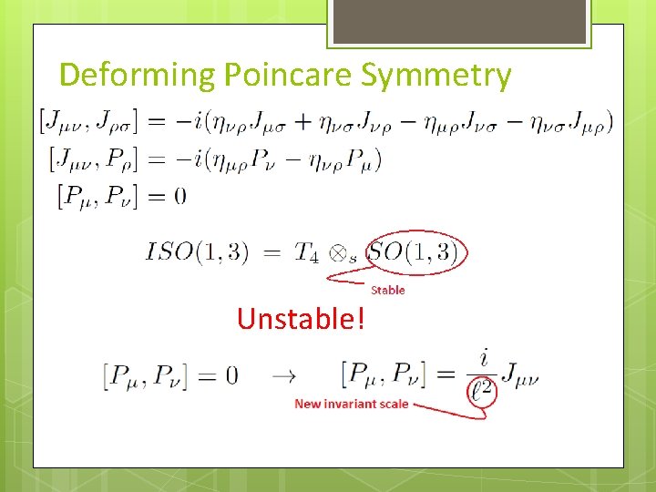 Deforming Poincare Symmetry Unstable! 