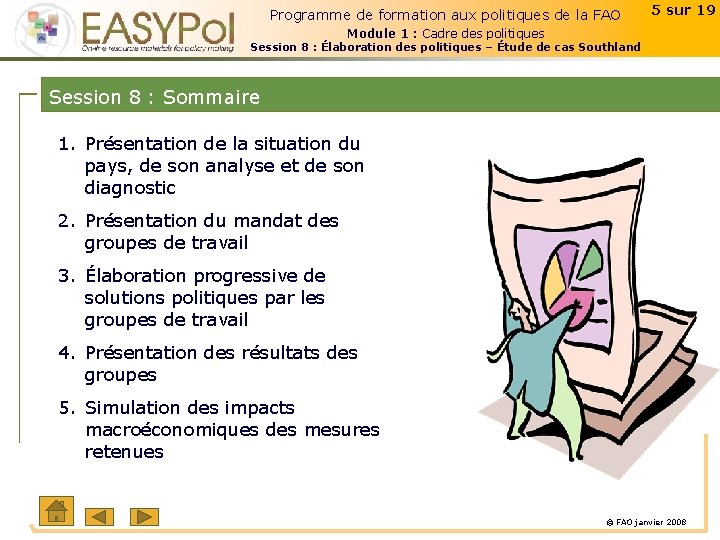 Programme de formation aux politiques de la FAO 5 sur 19 Module 1 :