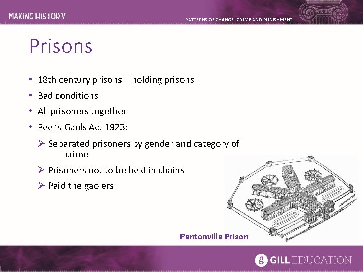 PATTERNS OF CHANGE: CRIME AND PUNISHMENT Prisons • 18 th century prisons – holding PATTERNS OF CHANGE: CRIME AND PUNISHMENT Prisons • 18 th century prisons – holding
