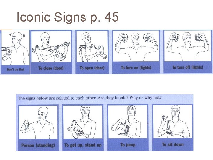 Iconic Signs p. 45 Iconic Signs p. 45