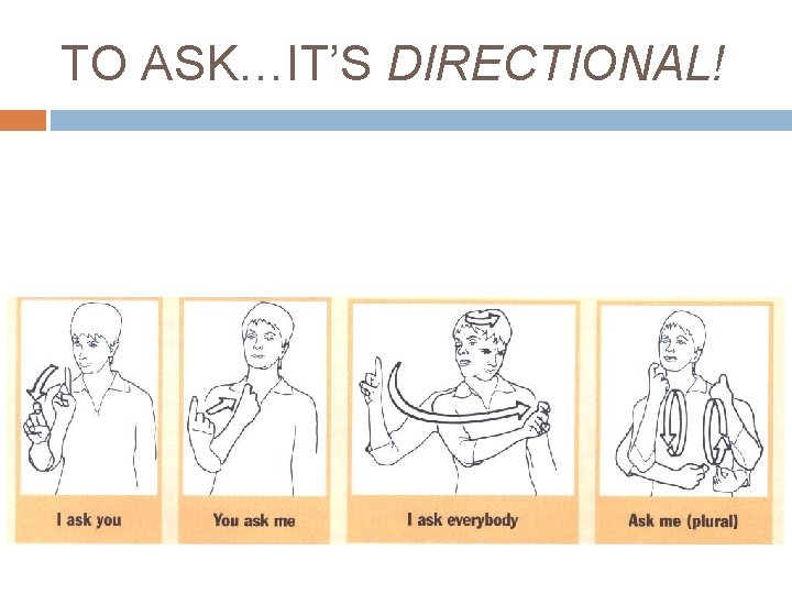 TO ASK…IT’S DIRECTIONAL! TO ASK…IT’S DIRECTIONAL!