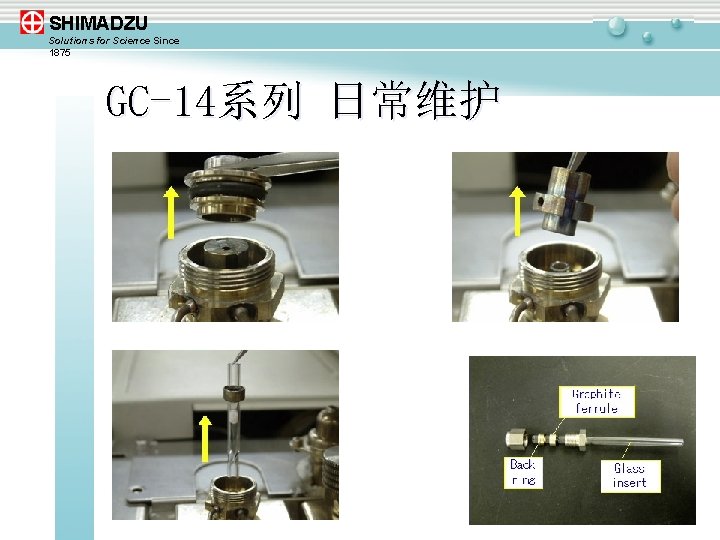 SHIMADZU Solutions for Science Since 1875 GC-14系列 日常维护 