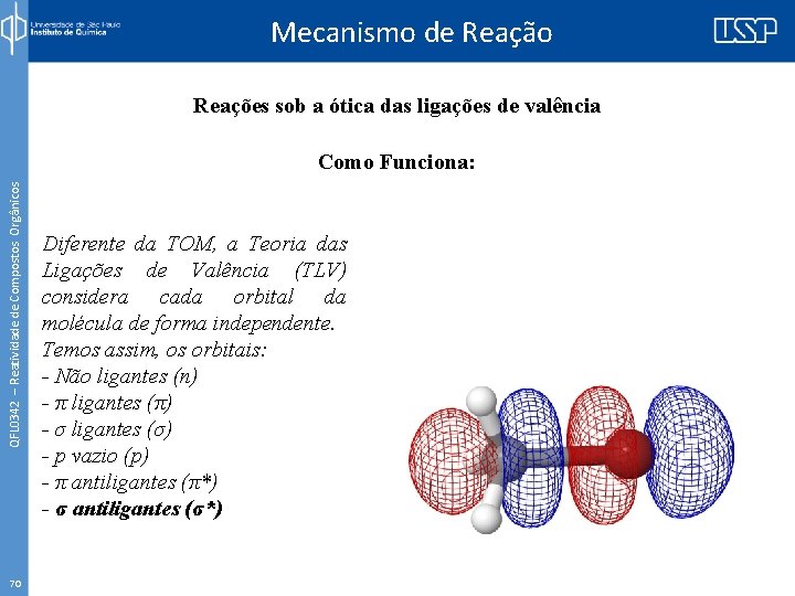 Mecanismo de Reação Reações sob a ótica das ligações de valência QFL 0342 –