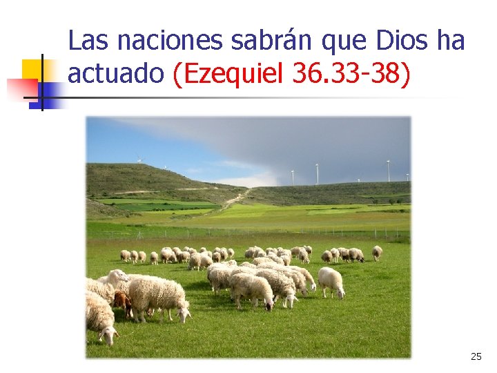 Las naciones sabrán que Dios ha actuado (Ezequiel 36. 33 -38) 25 Las naciones sabrán que Dios ha actuado (Ezequiel 36. 33 -38) 25
