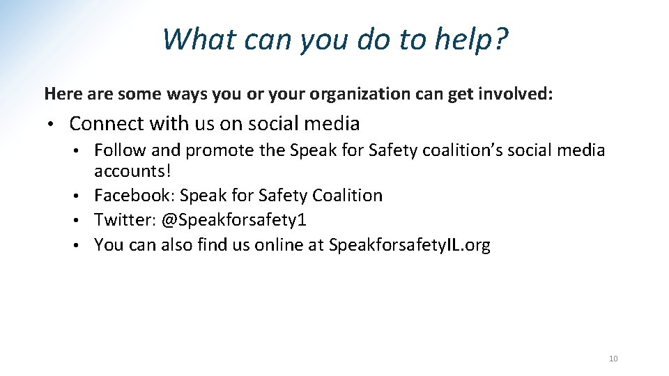 What can you do to help? Here are some ways you or your organization