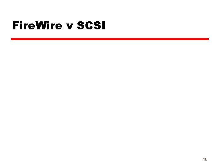 Fire. Wire v SCSI 48 Fire. Wire v SCSI 48
