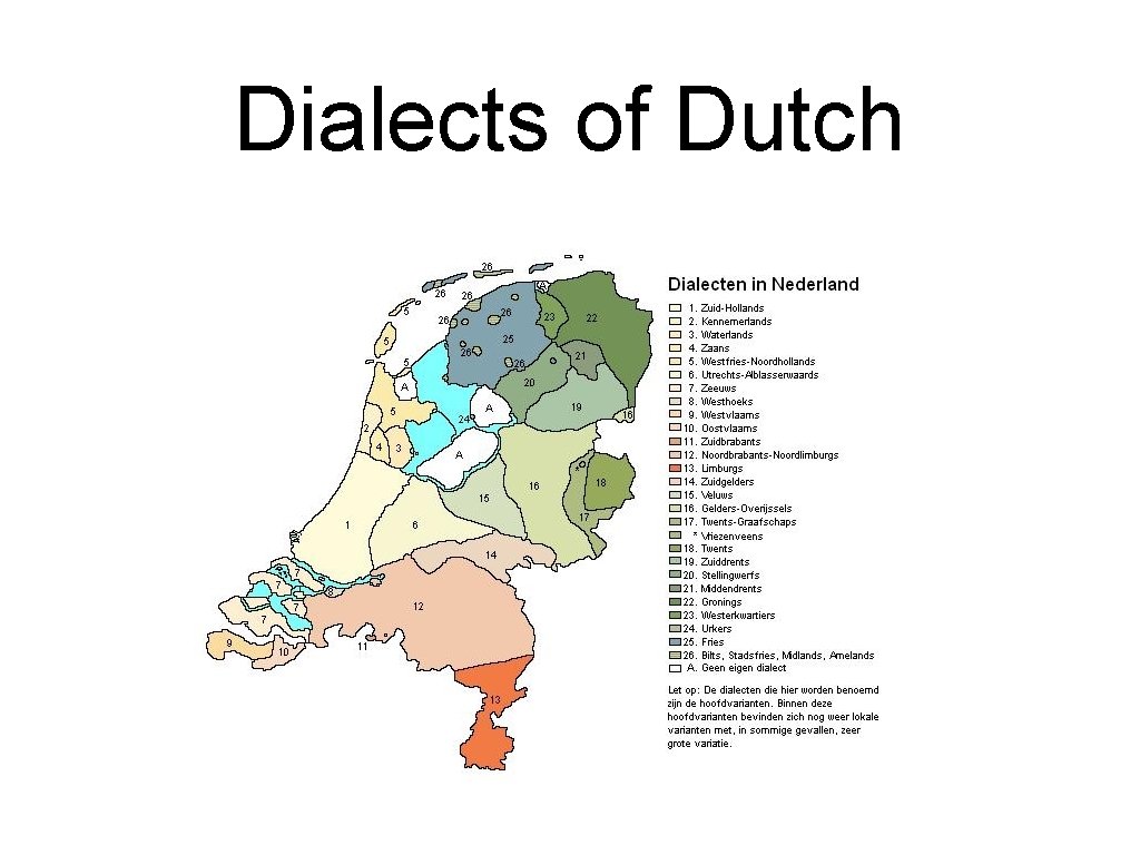 Dialects of Dutch 