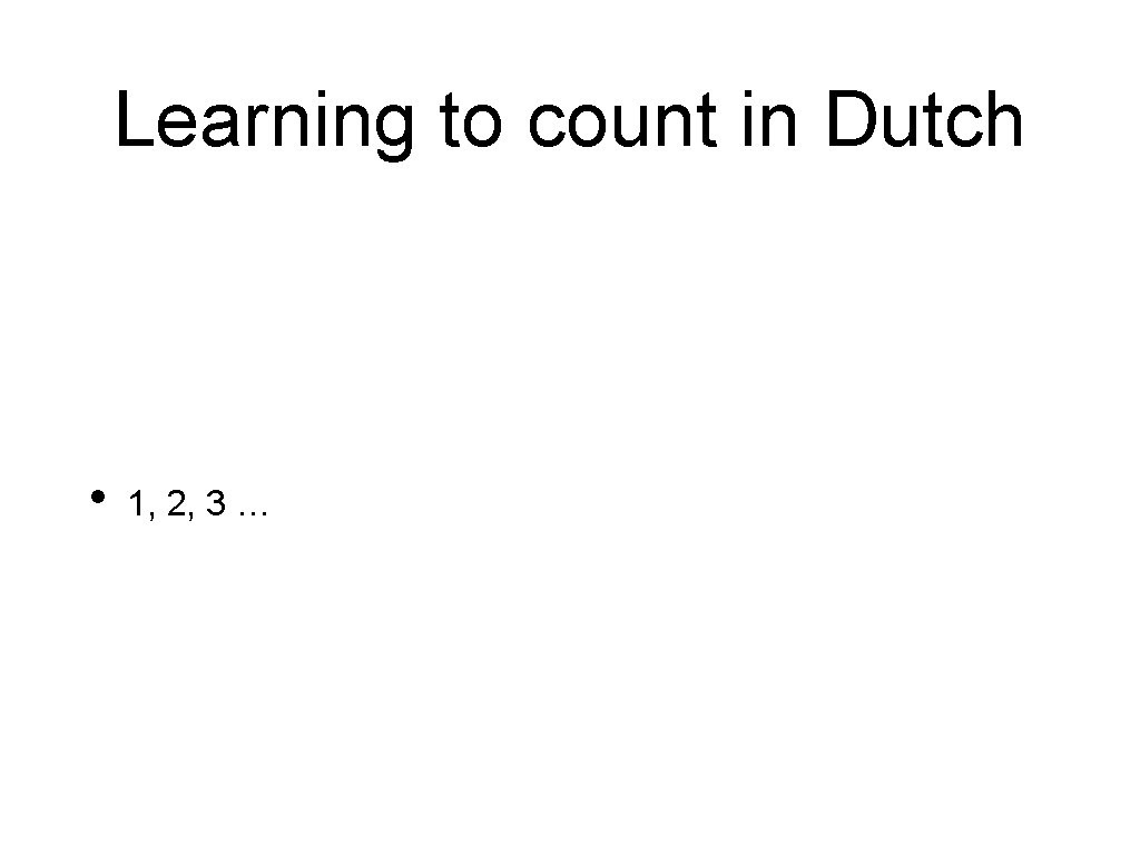 Count In Dutch Comparative Dutch varieties of Dutch Introduction to the