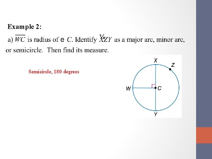 Example 2: Semicircle, 180 degrees 