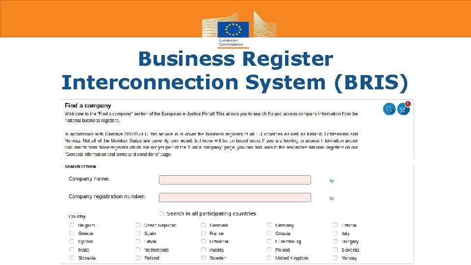 Business Register Interconnection System (BRIS) 