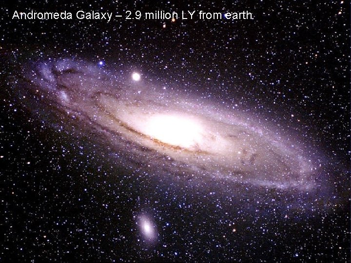 Andromeda Galaxy – 2. 9 million LY from earth 