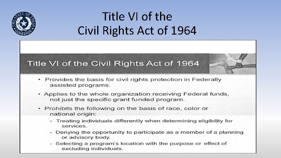 Title VI of the Civil Rights Act of 1964 