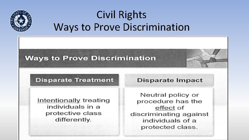Civil Rights Ways to Prove Discrimination 