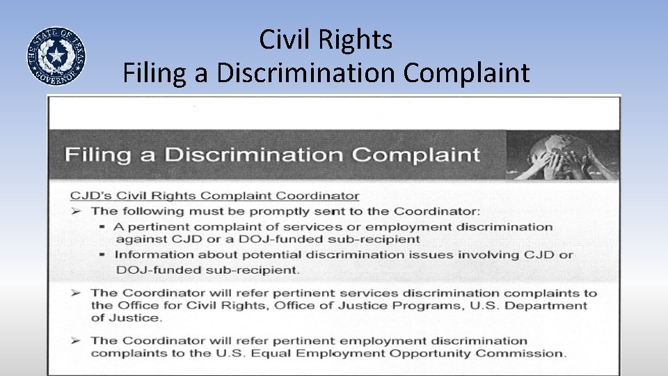 Civil Rights Filing a Discrimination Complaint 