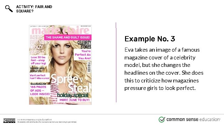 ACTIVITY: FAIR AND SQUARE? Example No. 3 Eva takes an image of a famous