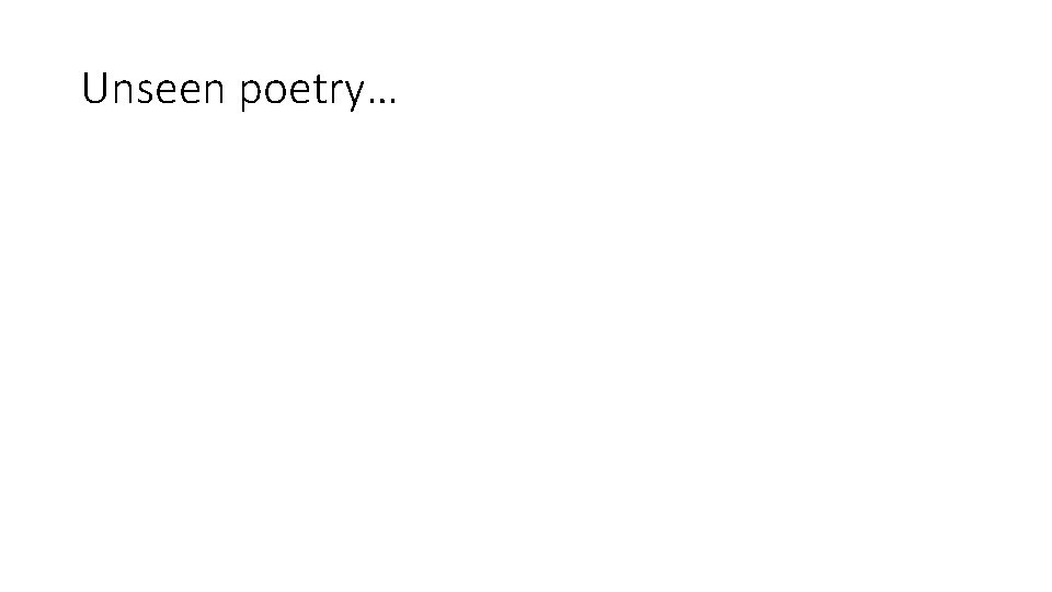 Unseen poetry… 